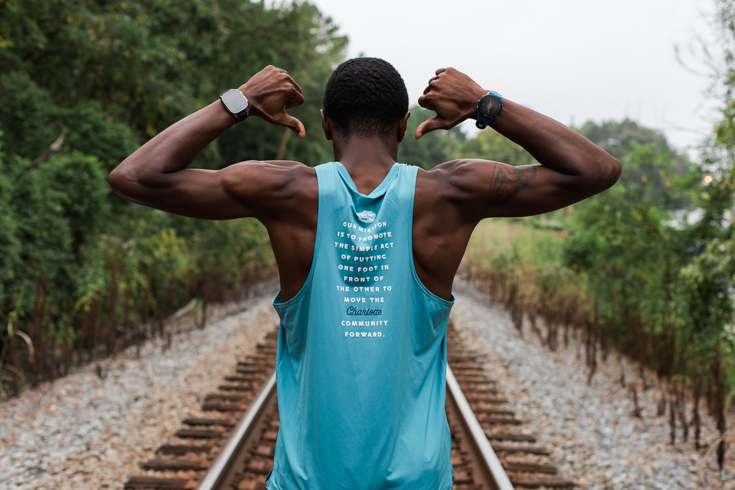 Men's Brooks Storm Blue Atmosphere Tank