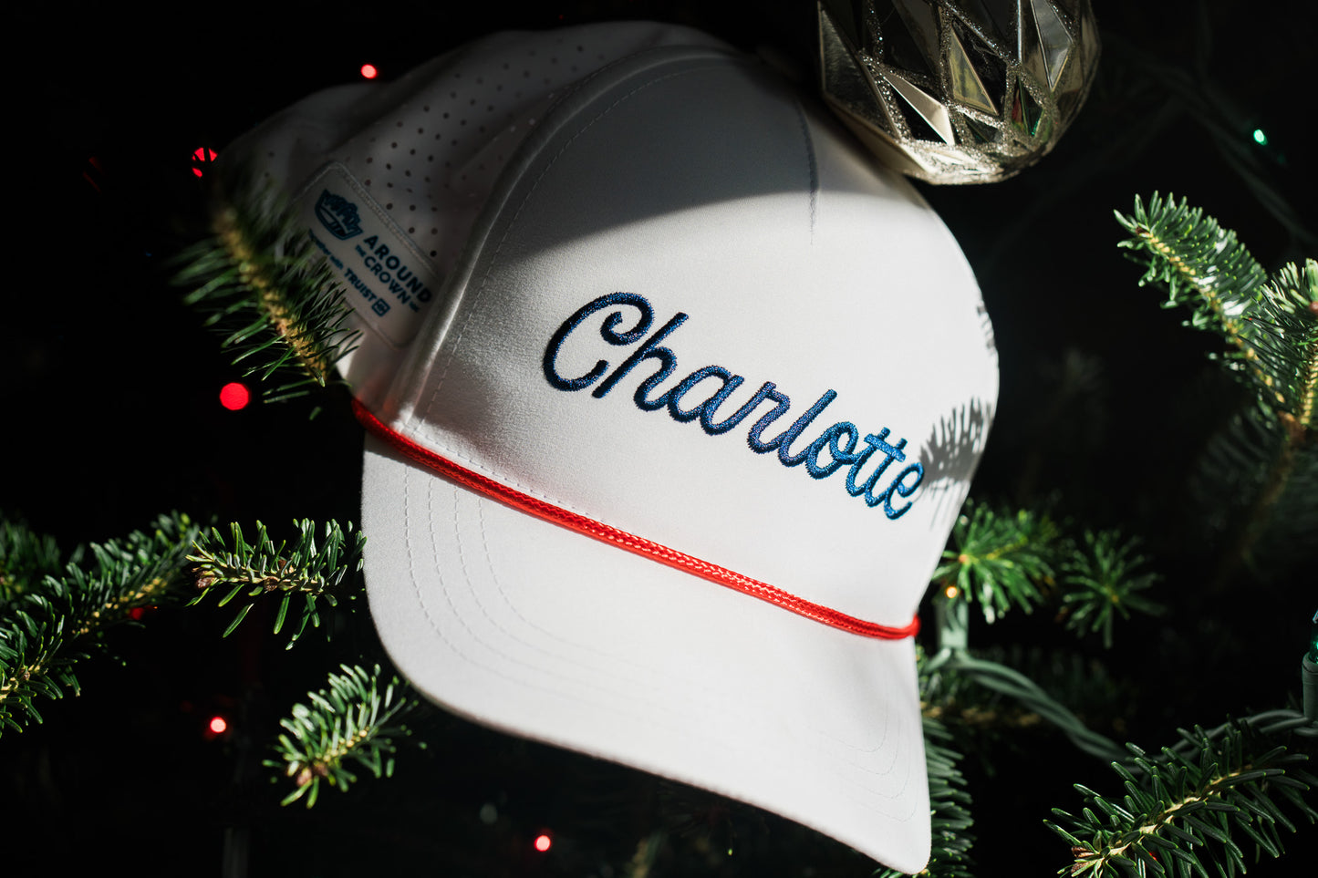 "Charlotte" Script Hat - White